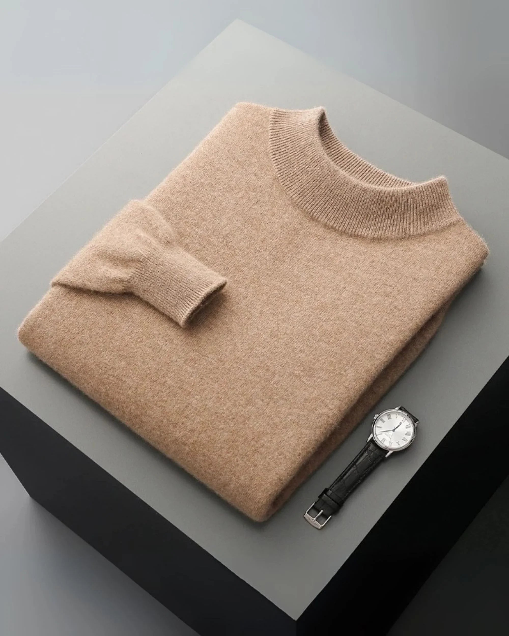 100% Merino Wool Mock Neck Jumper