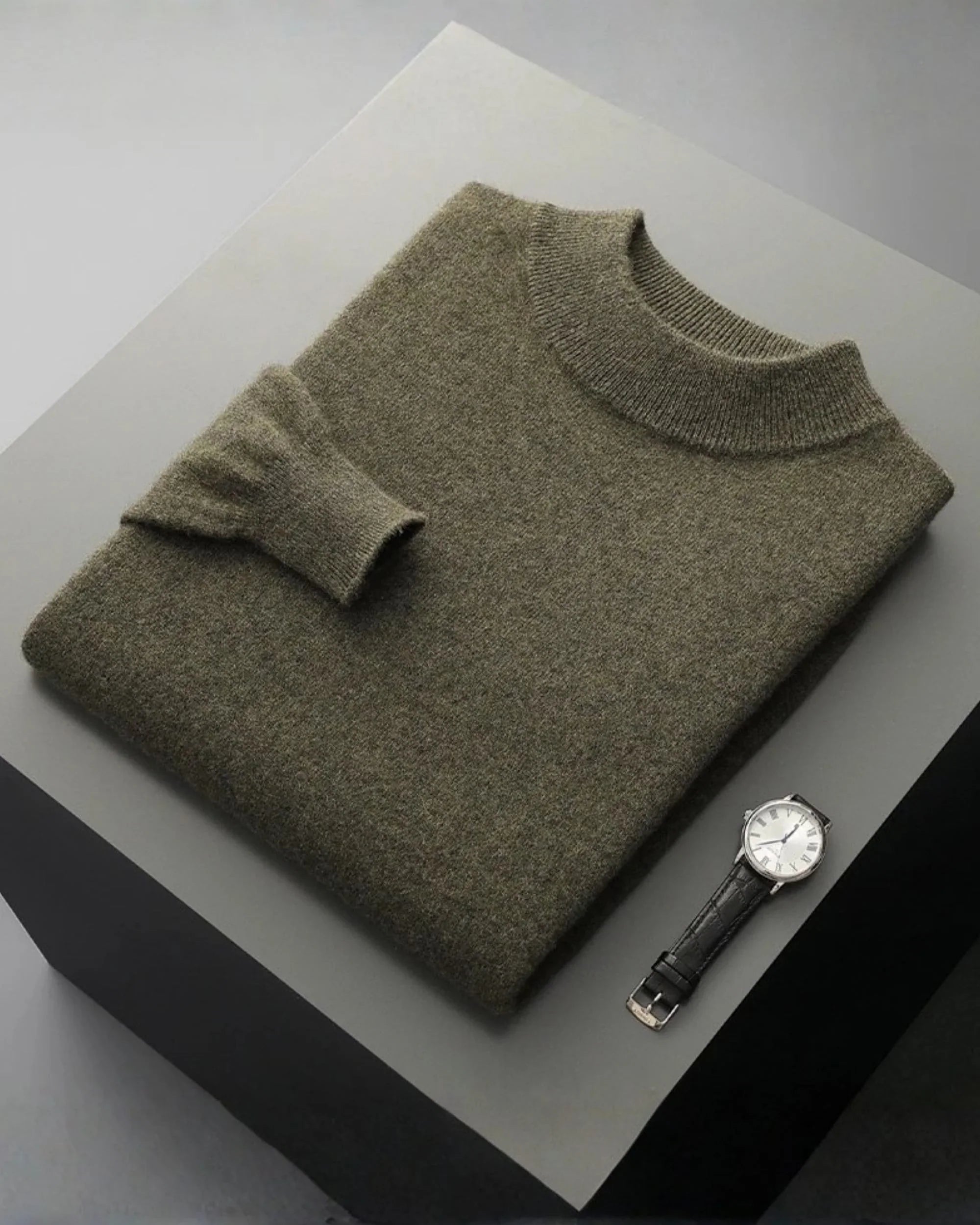 100% Merino Wool Mock Neck Jumper