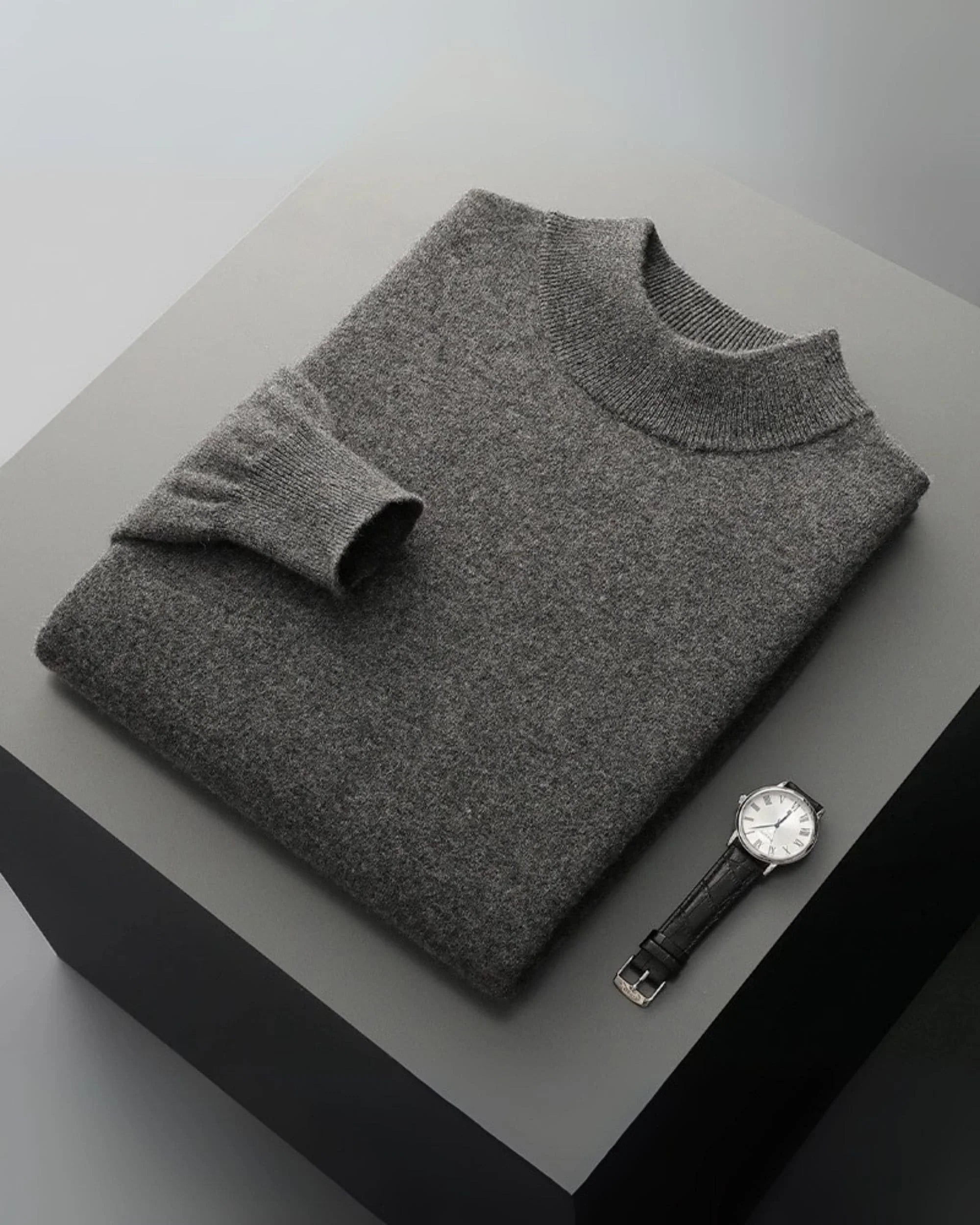 100% Merino Wool Mock Neck Jumper