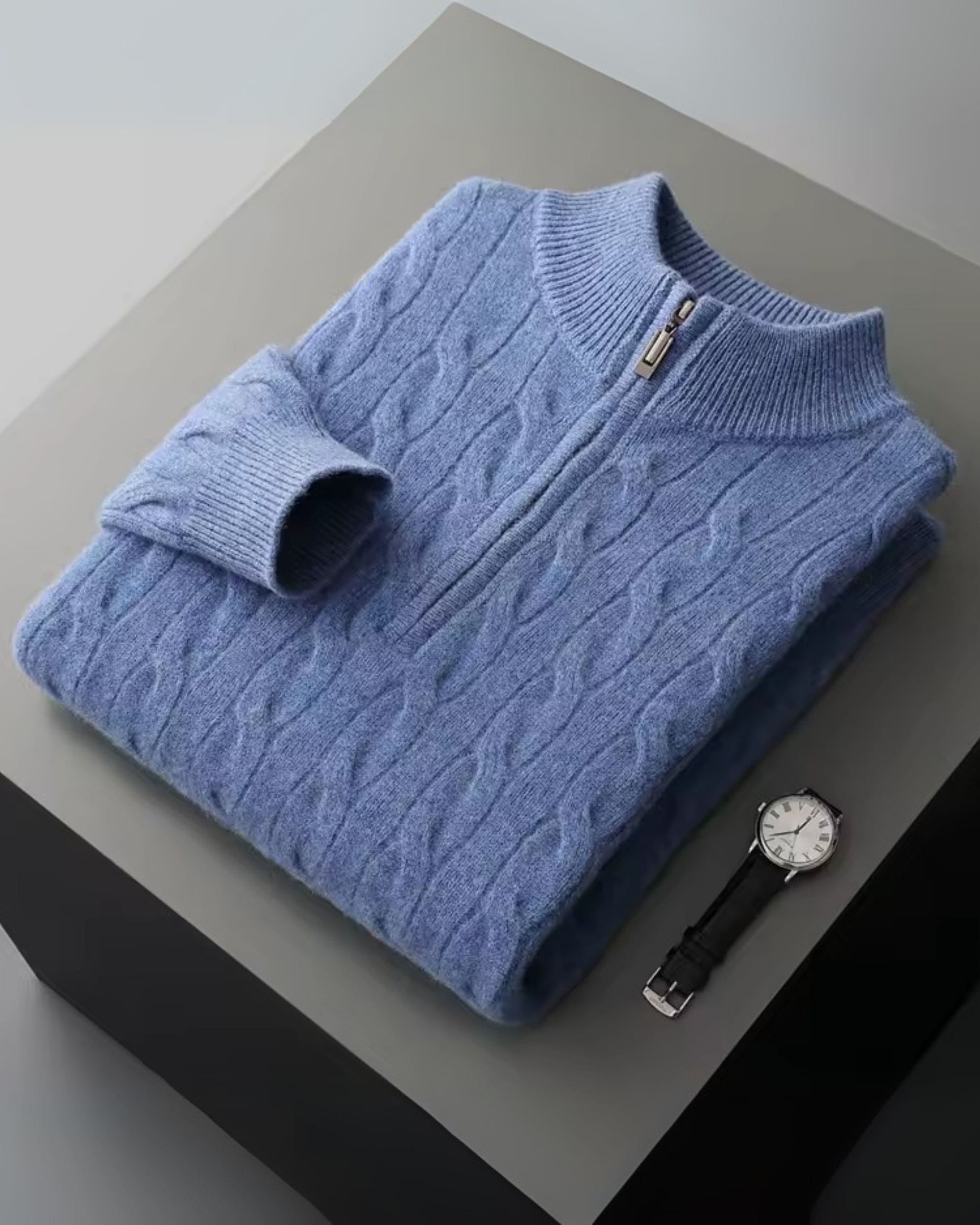 Pure Merino Wool Half-Zip Sweater