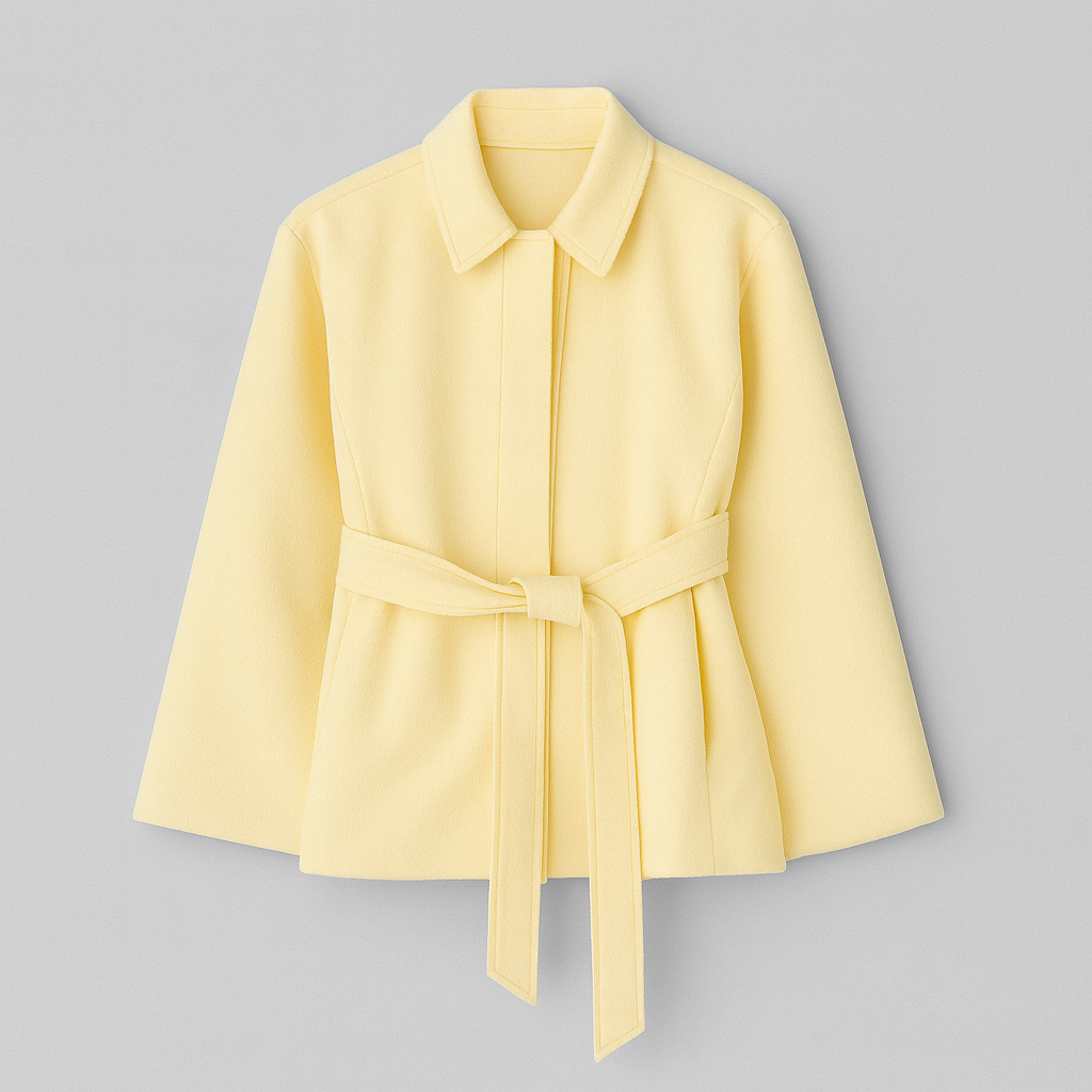 Women's Elegant Belted Fleece Coats - Candy