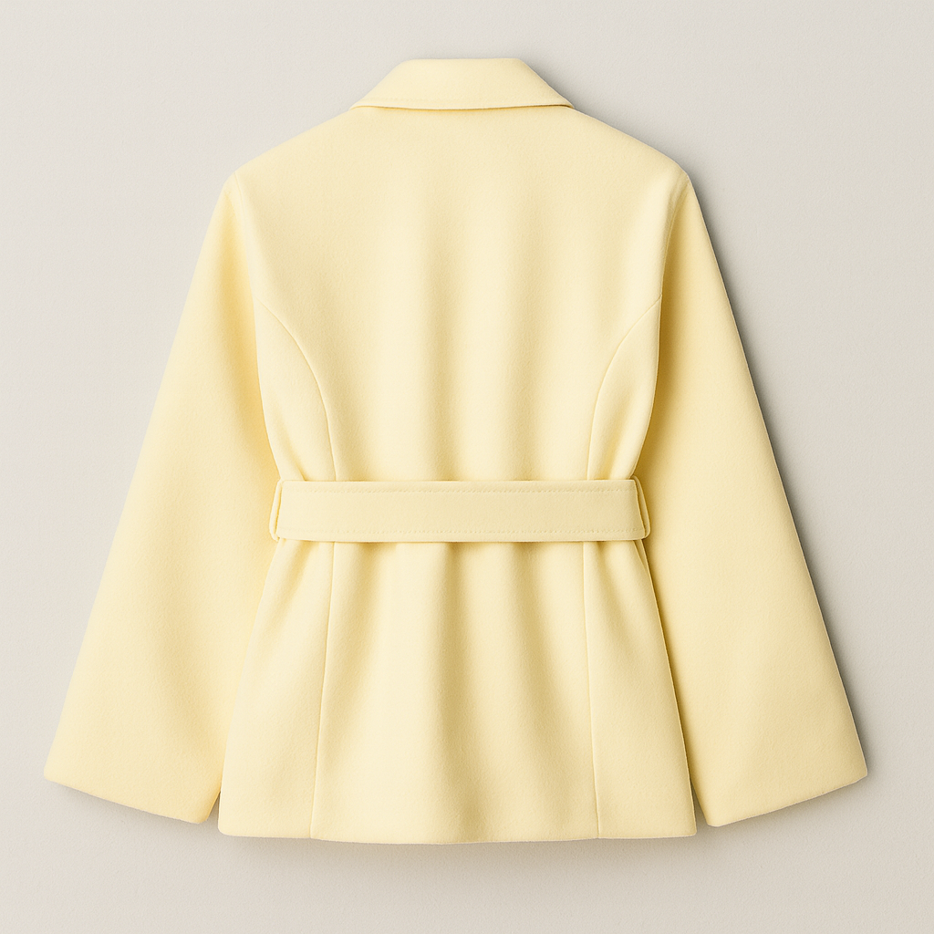 Women's Elegant Belted Fleece Coats - Candy