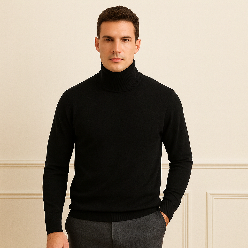 Wool knit turtleneck – refined minimalism