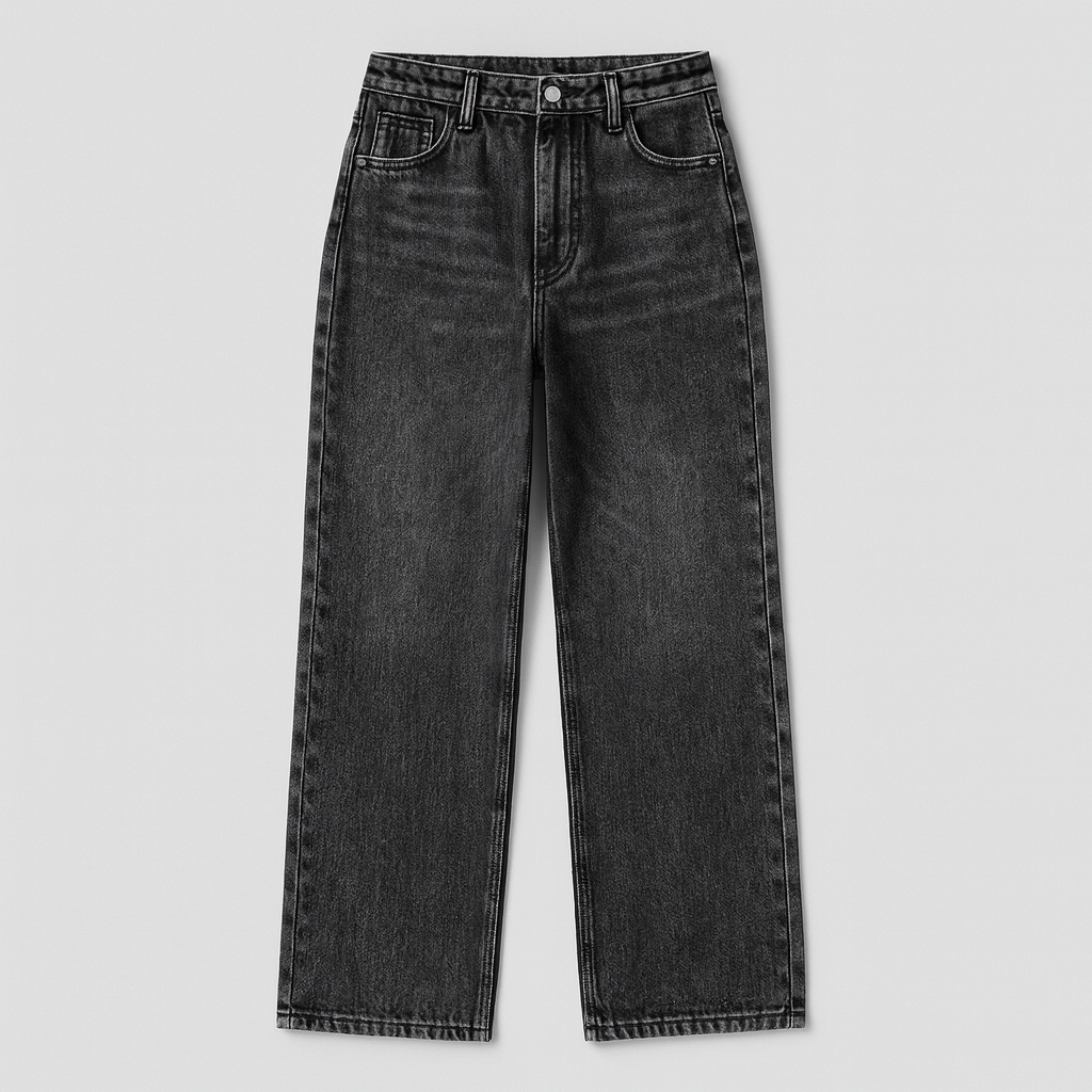 High-Waist Straight Jeans