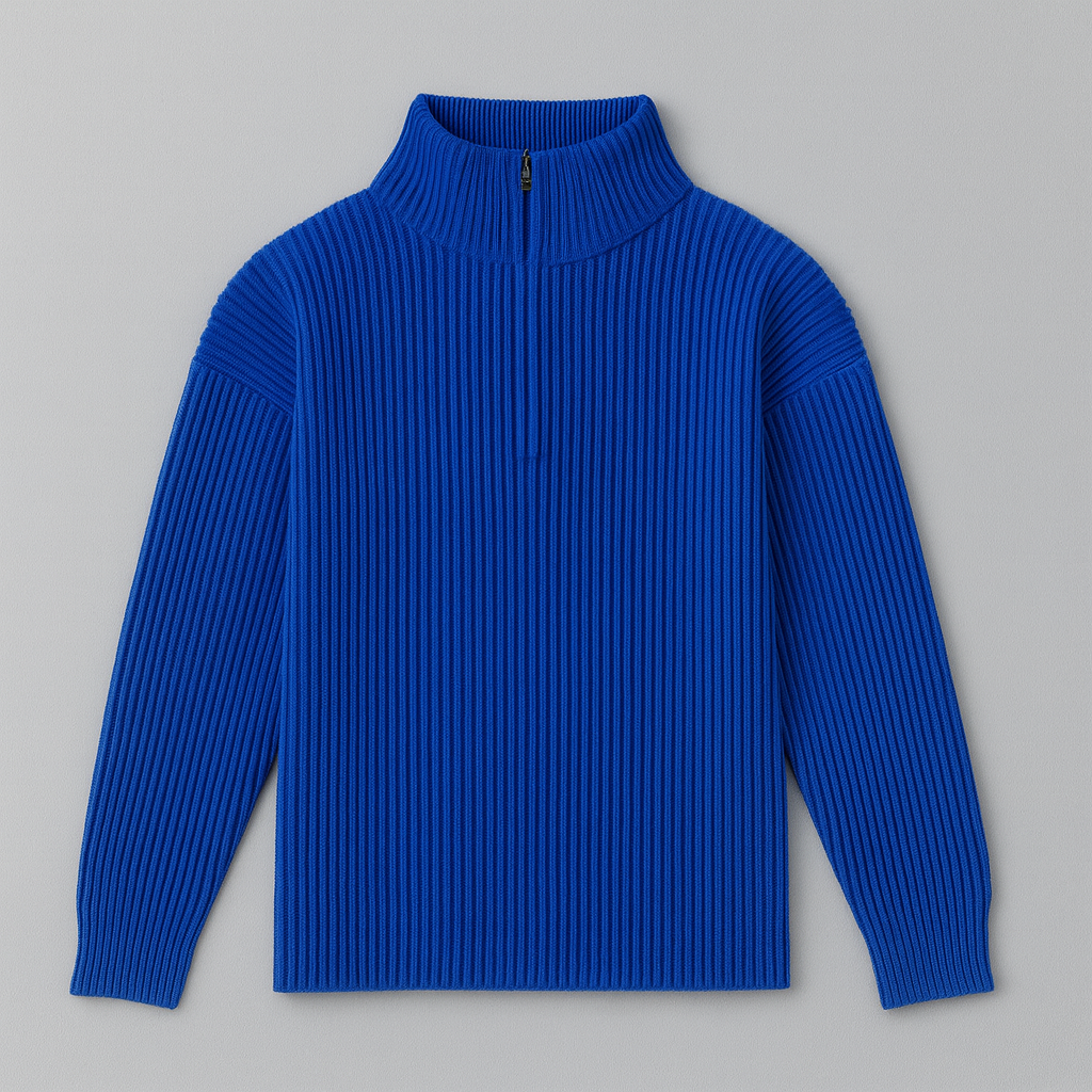 Oxford Half-Zip Cashmere Jumper - Lily