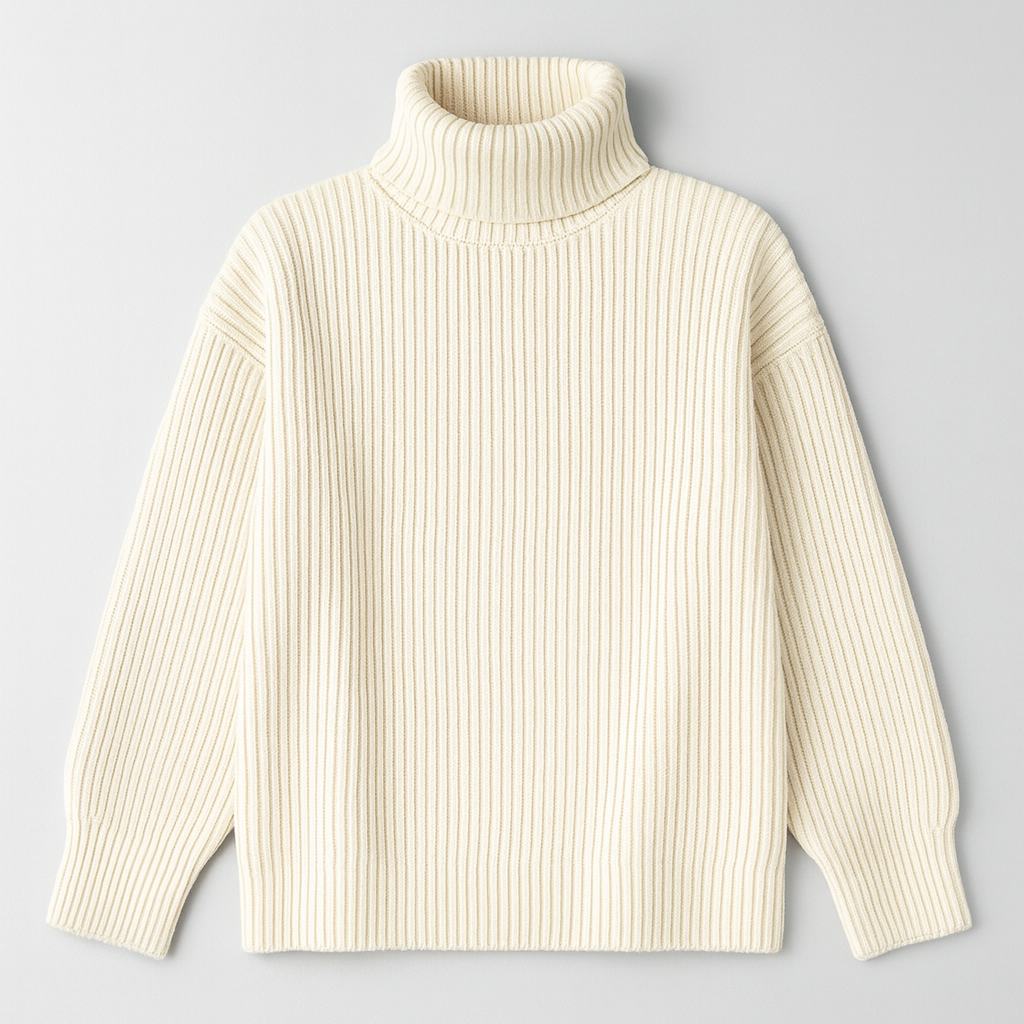 Cambridge Ribbed Turtleneck Sweater - Mia