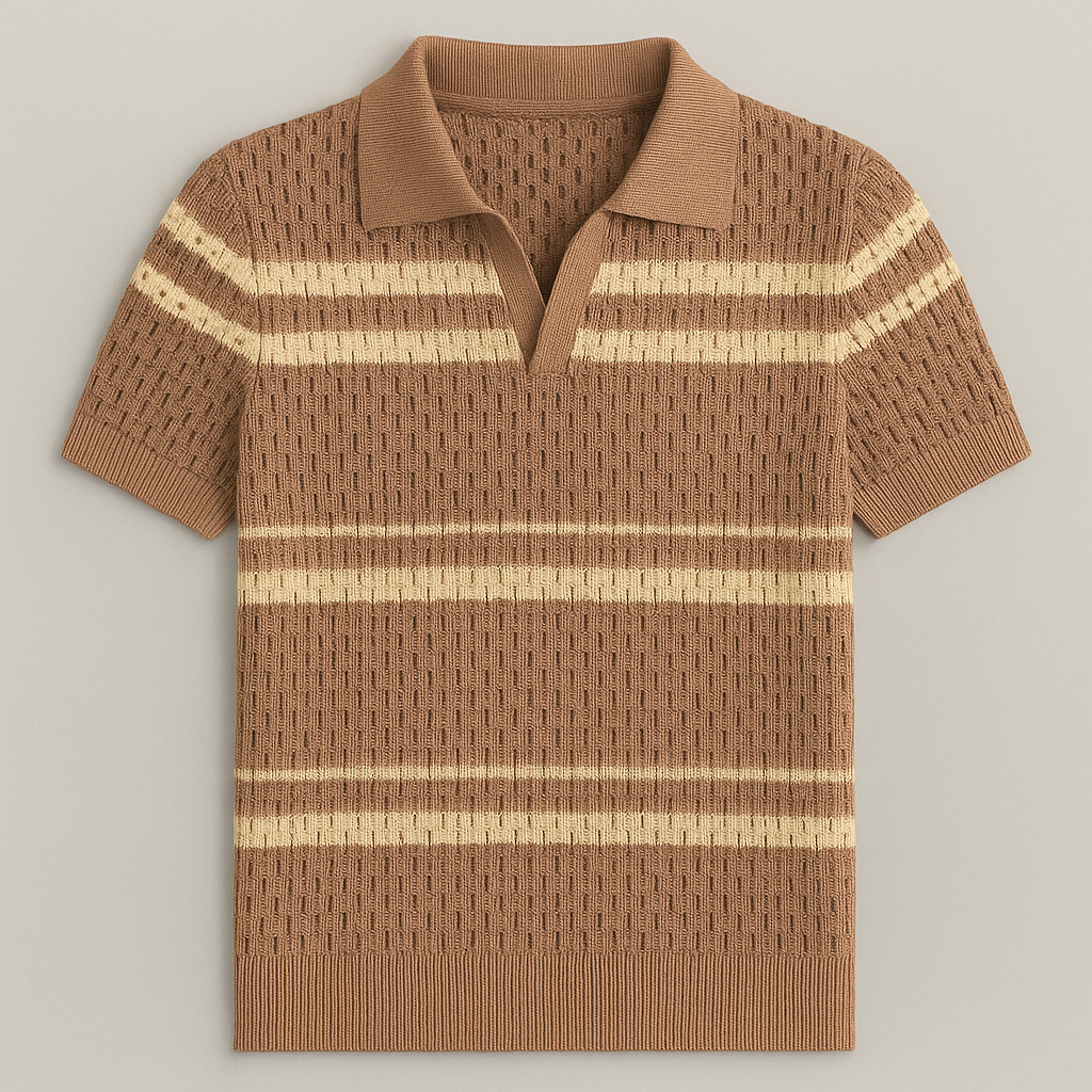 Amalfi Striped Polo – coastal Italian elegance