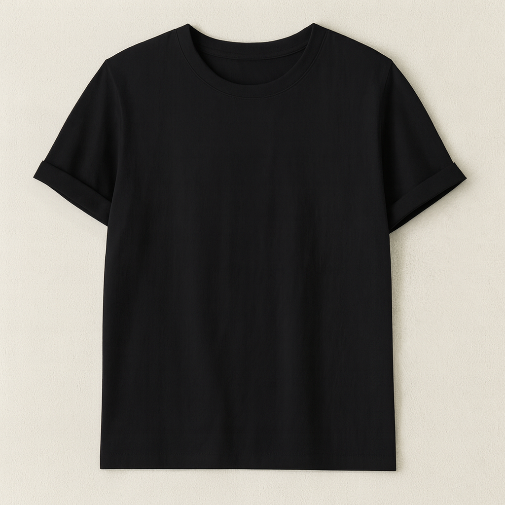 Korean Shoulder Length White T-shirt Women - Essential