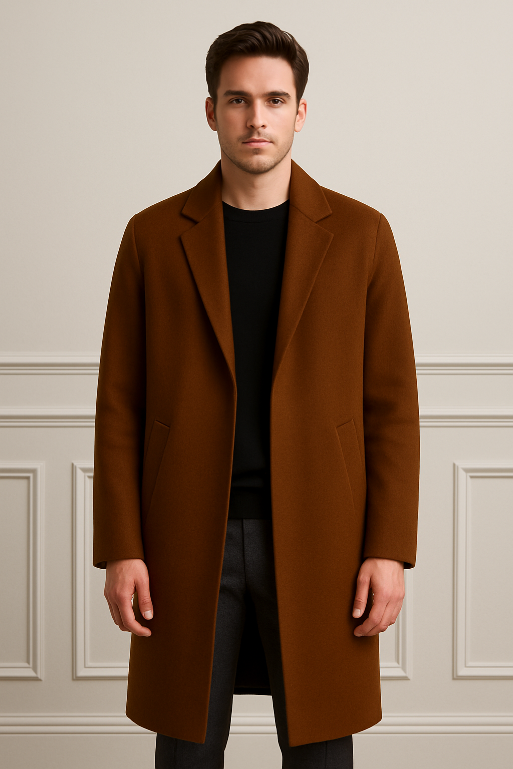 Kyoto Minimal Belted Coat – modern elegance