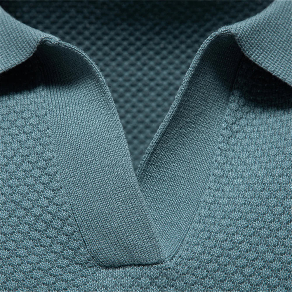 Amalfi Coast Knit Polo – summer elegance