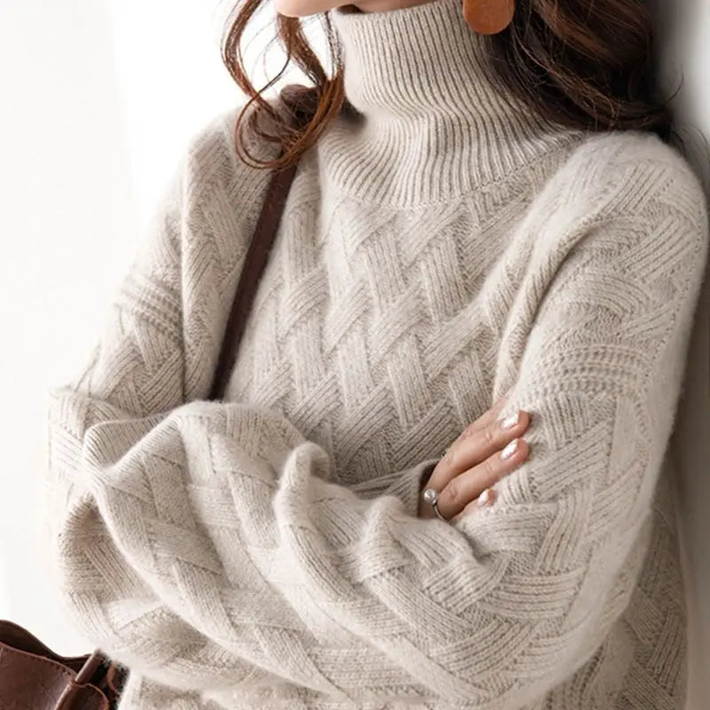Thick oversized cashmere sweater - Alicia