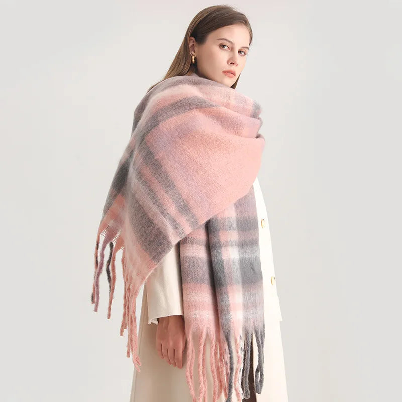 Oxford Oversized Checked Scarf