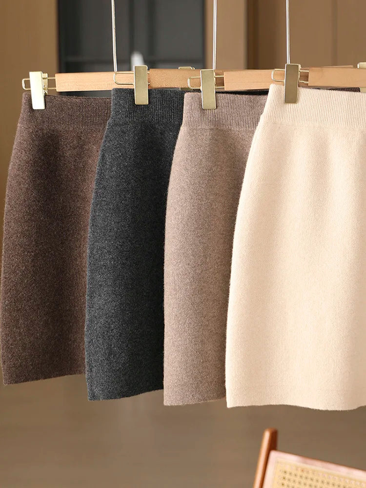 Belmondo Cashmere Blend High Waist Skirt