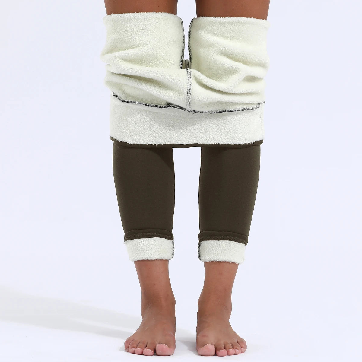 Women's Velvet Leggings with Elastic and High Waist - Welcome Winter
