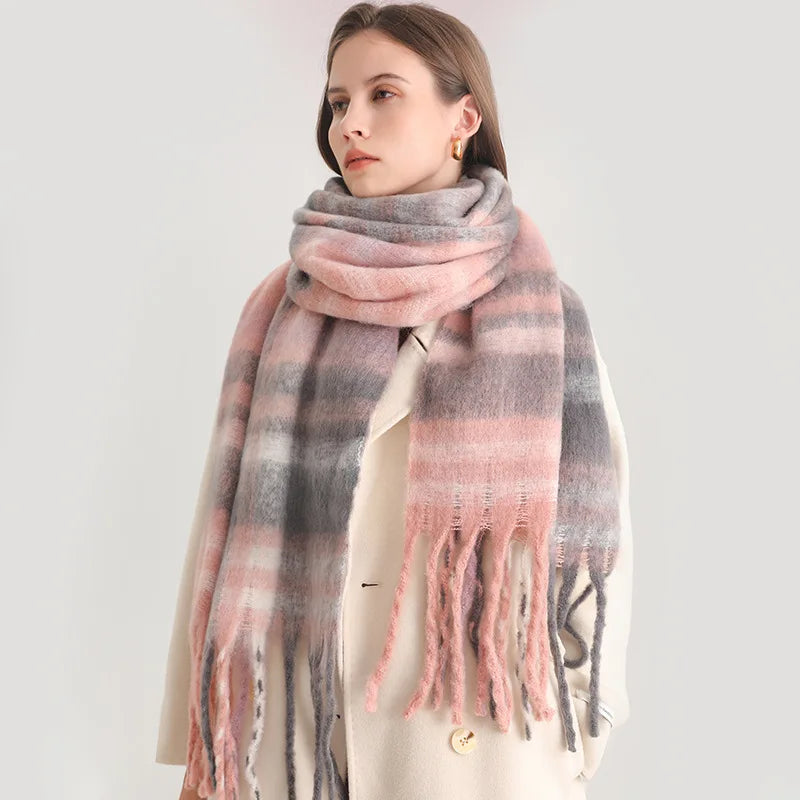 Oxford Oversized Checked Scarf