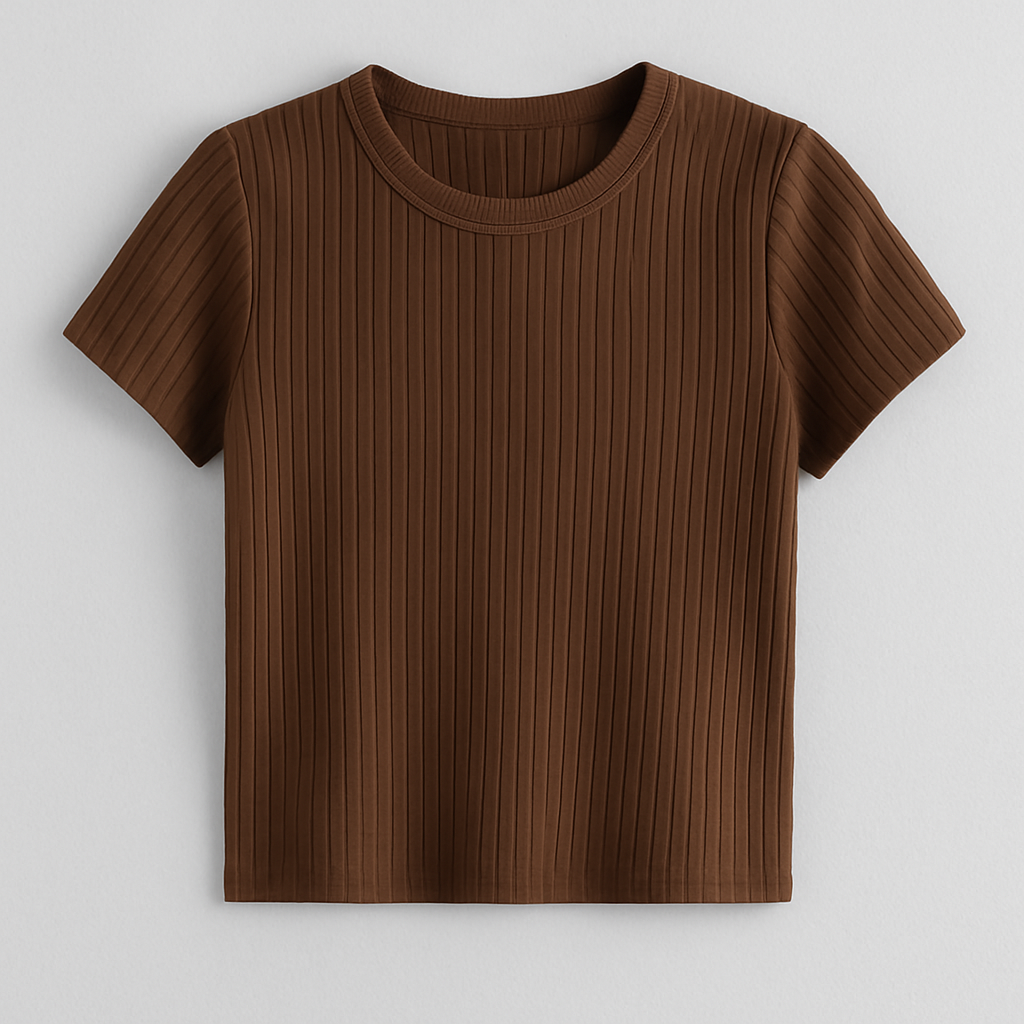Korean Summer Ribbed T-shirt - Yejin
