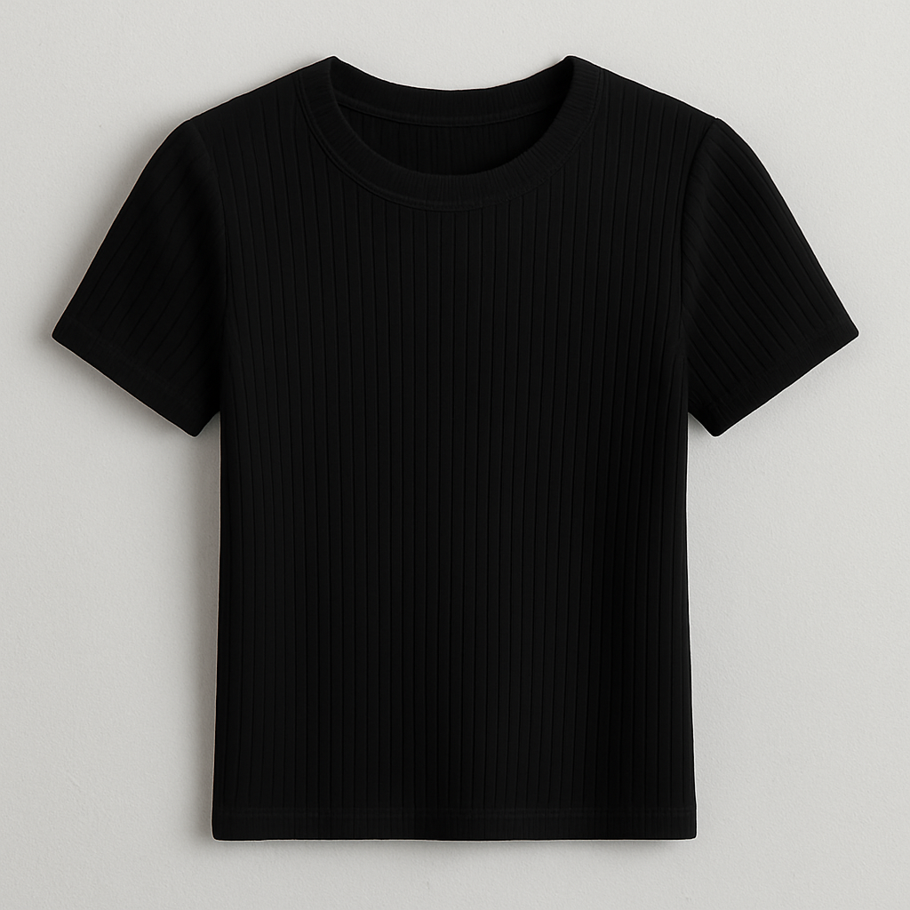 Korean Summer Ribbed T-shirt - Yejin