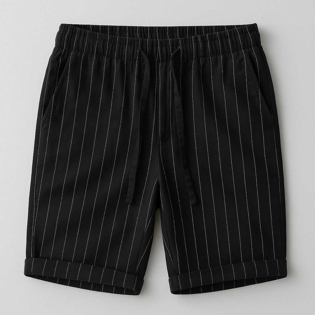 Riviera Striped Linen Shorts – breezy elegance