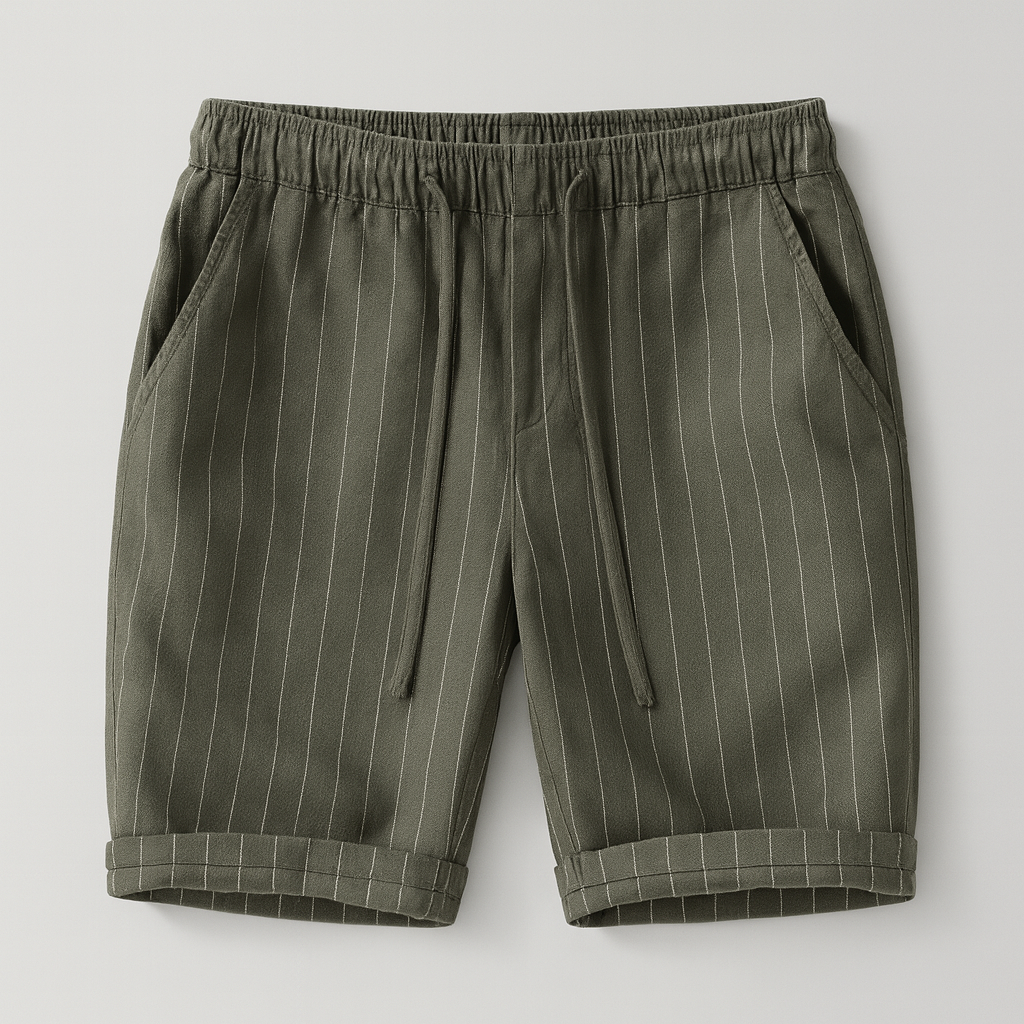 Riviera Striped Linen Shorts – breezy elegance