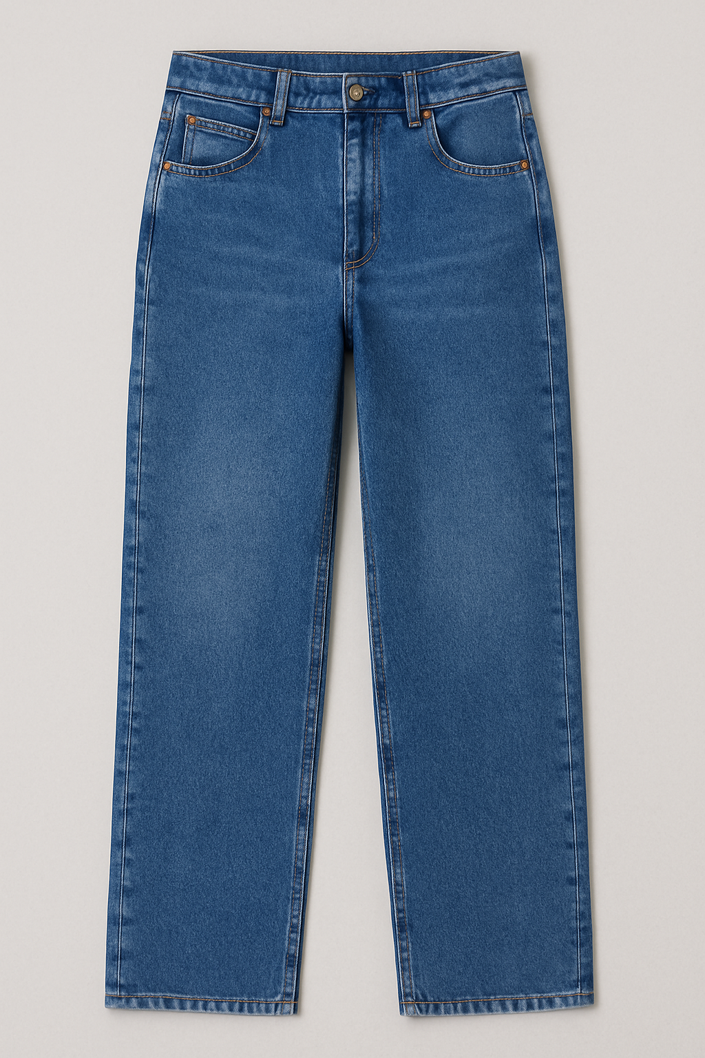 High-Waist Straight Jeans