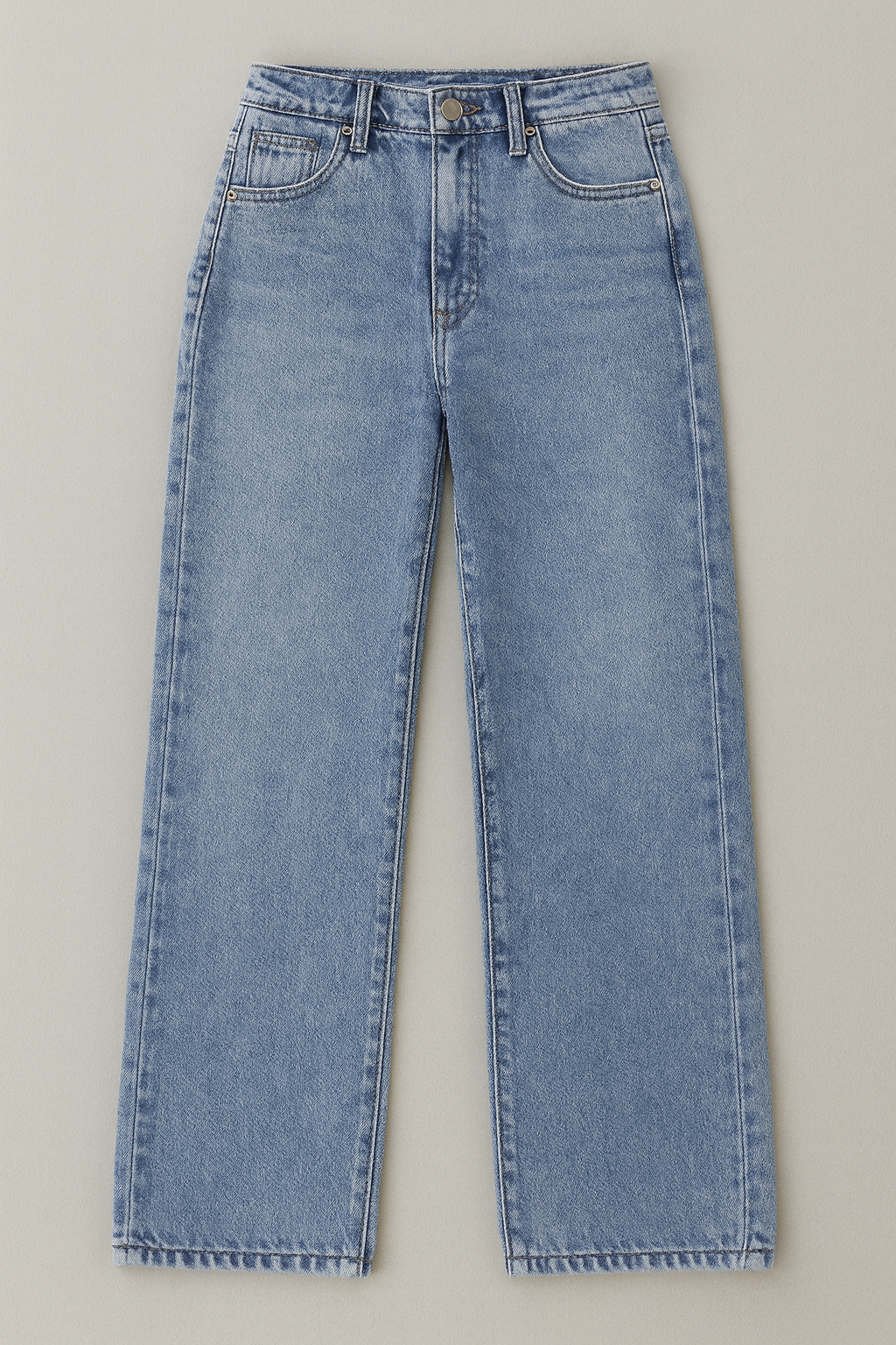 High-Waist Straight Jeans