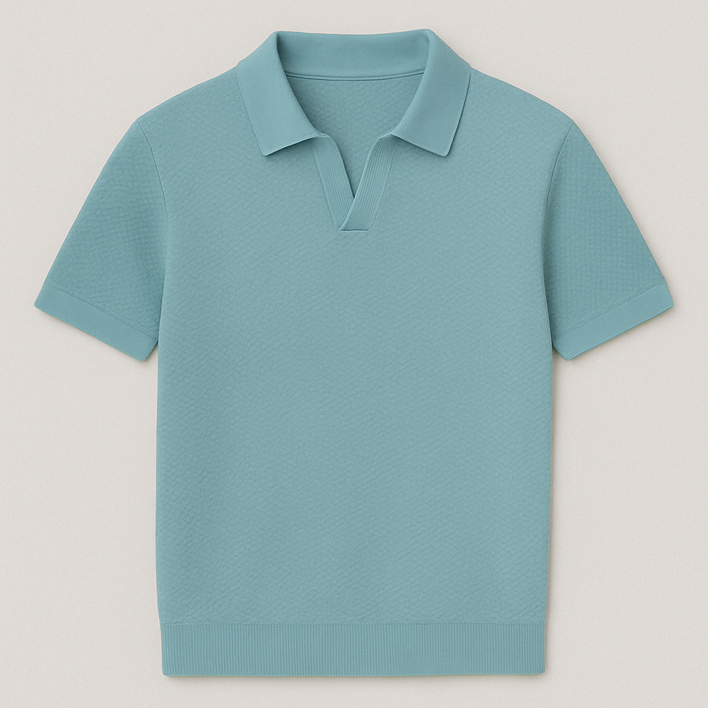 Amalfi Coast Knit Polo – summer elegance