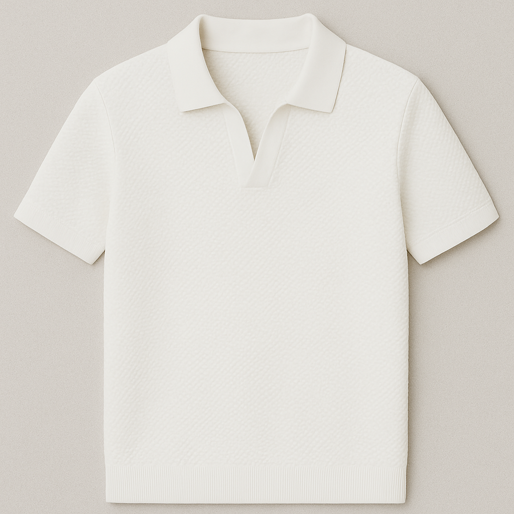 Amalfi Coast Knit Polo – summer elegance