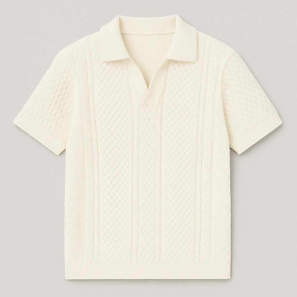 Capri Waffle Polo – effortless charm