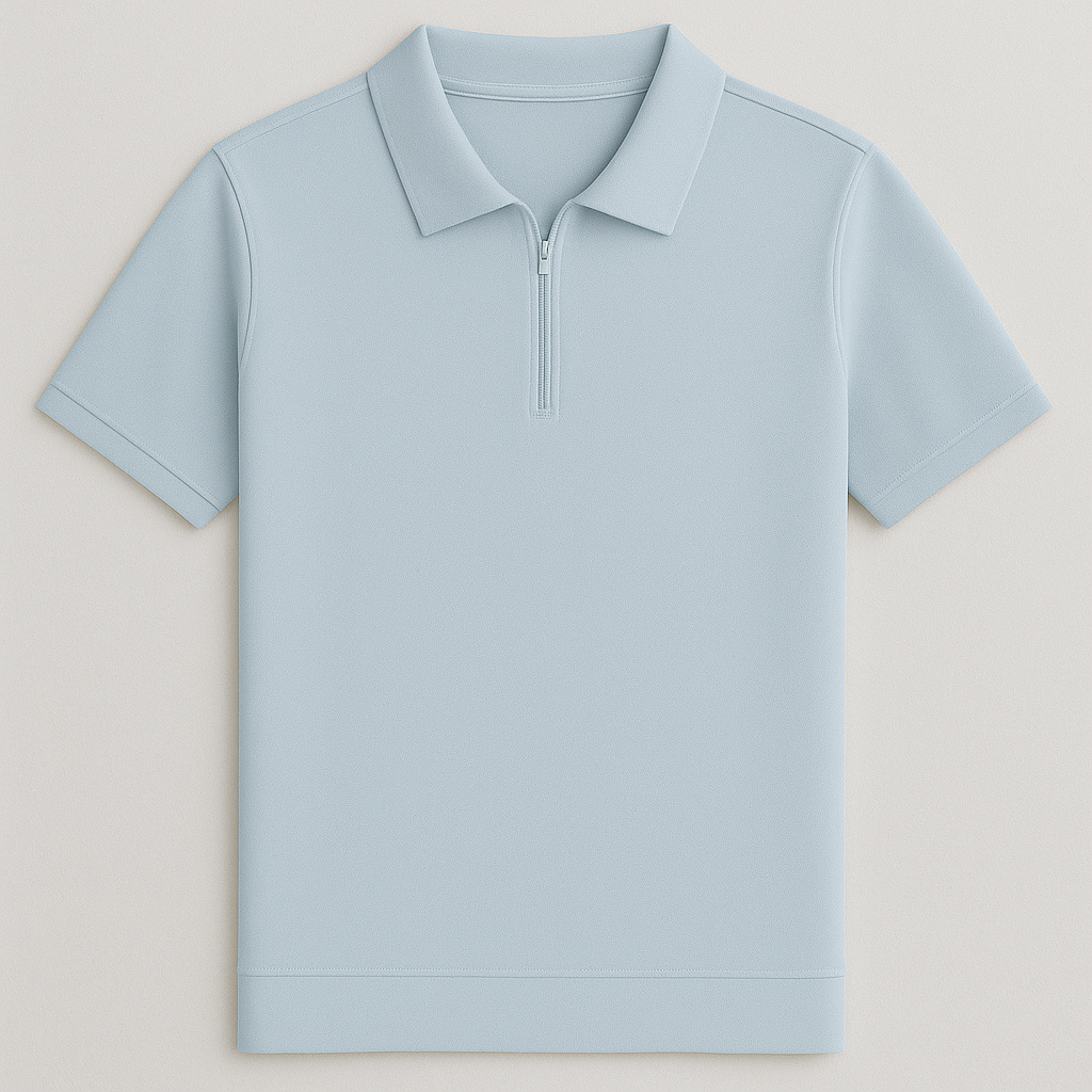 Kensington Half-Zip Polo – premium stretch cotton