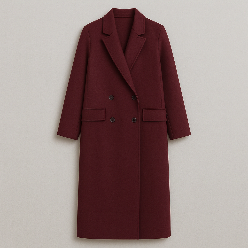 Women Burgundy Wool Coat - Arezzo